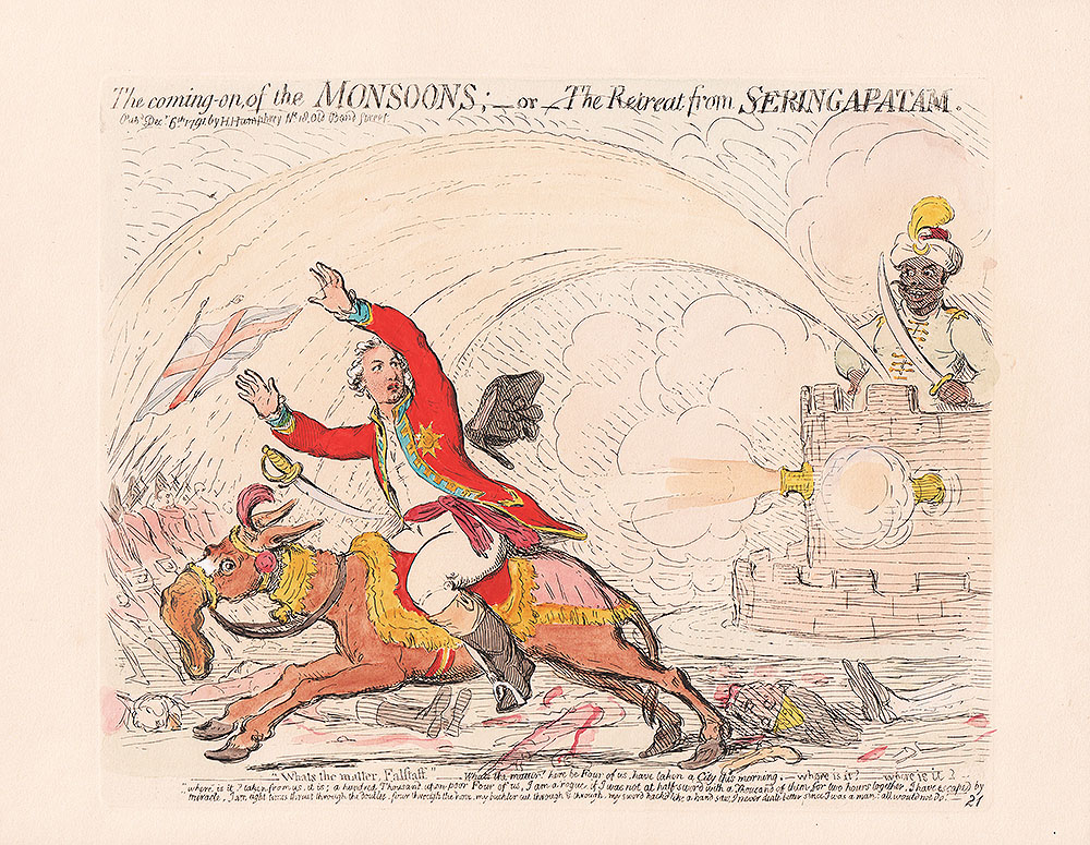 Gillray - The coming of the Monsoons; - or The Retreat from Seringapatam