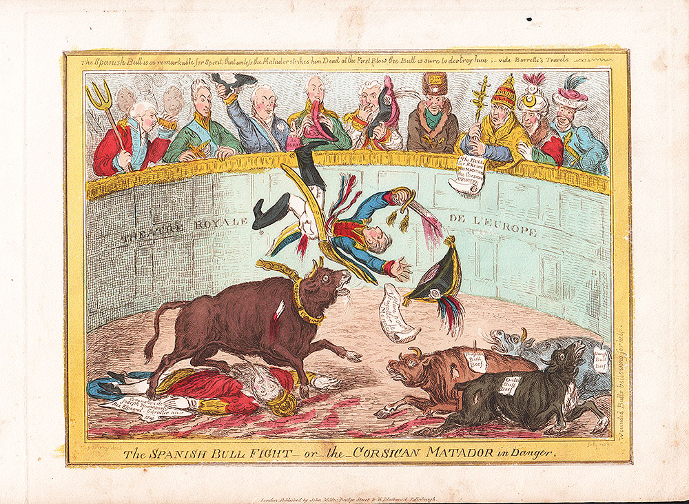 Gillray - The Spanish Bull Fight