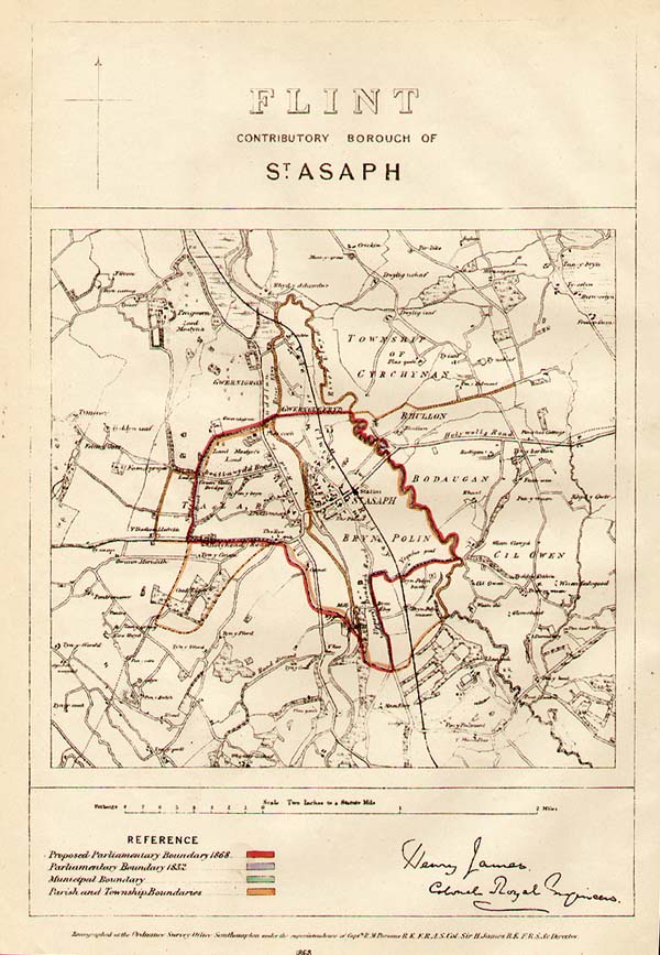 St Asaph Parliamentary Boundary 1868