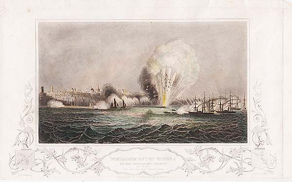 Bombardment of Odessa by the English and French April 22nd 1854  The Explosion of the Imperial Mole