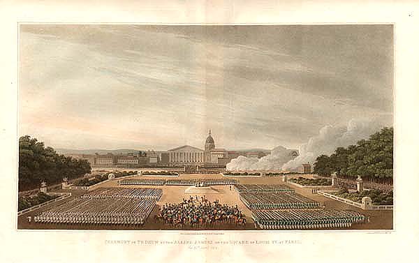 Ceremony of the Te Deum by the Allied Armies in Louis XV Square Paris on 10th April 1814 