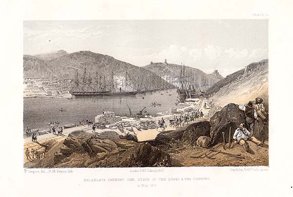 Balaclava shewing the state of the Quays & the Shipping  in May 1855