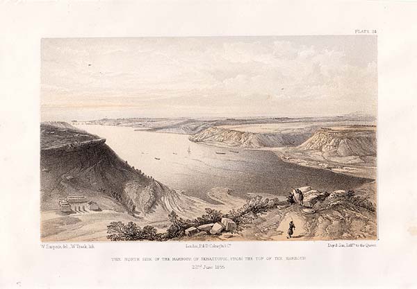 The North side of the harbour of Sebastopol from the top of the harbour  22nd June 1855
