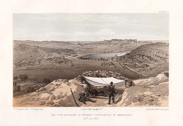 The Town Batteries or Interior Fortifications of Sebastopol  23rd June 1855