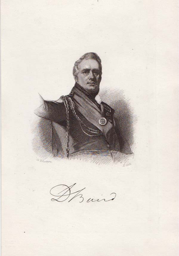 D Baird  -  Sir David Baird  1st Baronet
