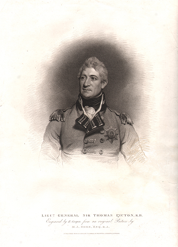 Lieut General Sir Thomas Picton  KB