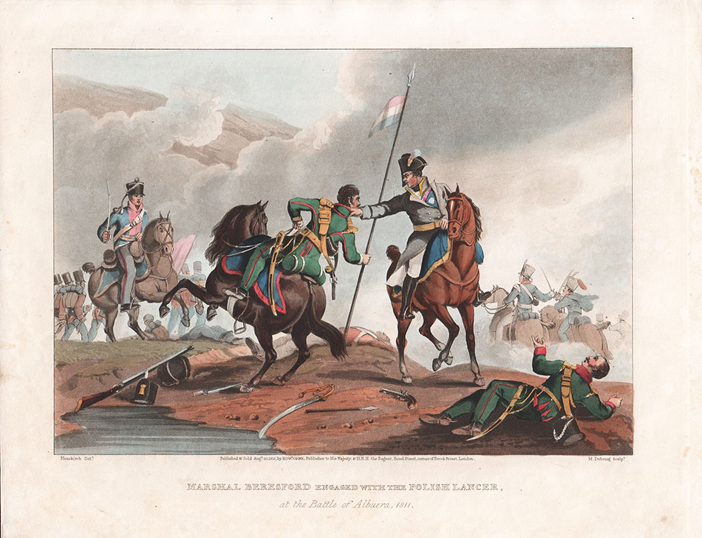 Marshal Beresford disarming a Polish Lancer at the Battle of Albuera  May 16th 1811 