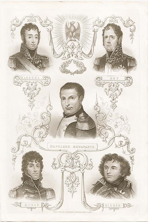 Napoleon Bonaparte with Massena Ney Murat and Kleber 