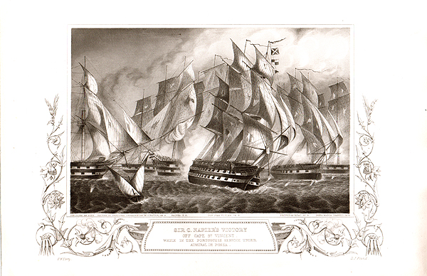 Sir C Napier's Victory off Cape St Vincent while in the Portugese Service under Admiral De Ponza