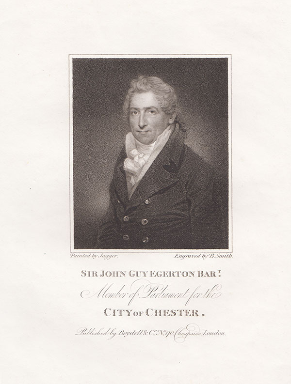 Sir John Guy Egerton Bart Member of Parliament for the City of Chester