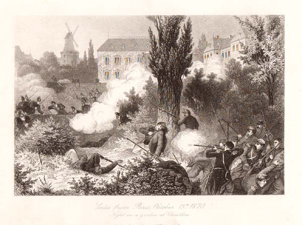 Sortie from Paris October 13th 1870  Fight in a garden at Chatillon