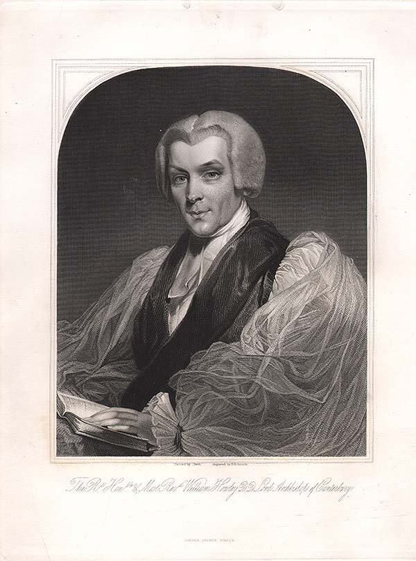 The Rt Honble & Most Revd William Howley DD Lord AQrchbishop of Canterbury