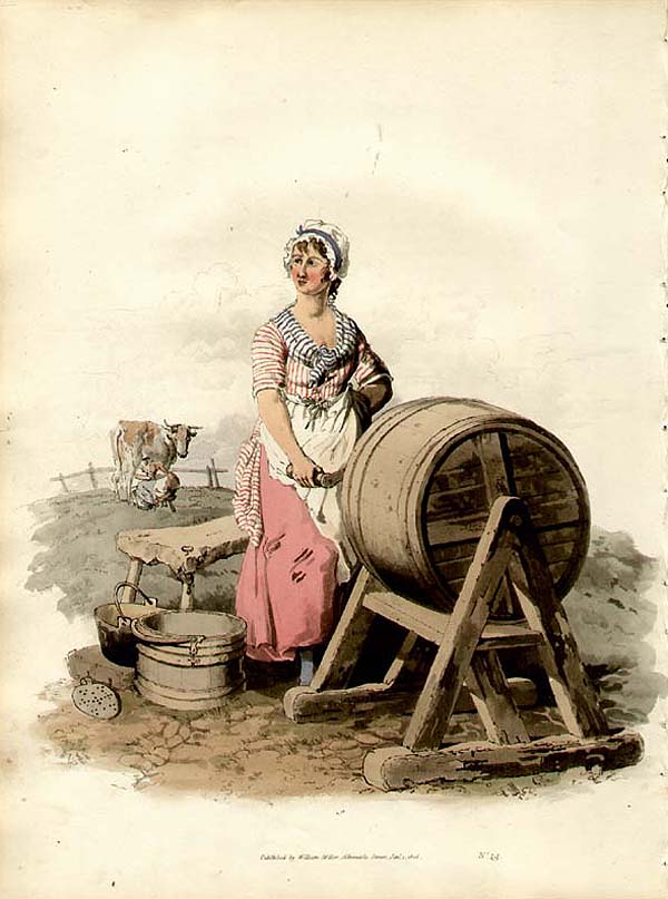 Woman Churning Butter