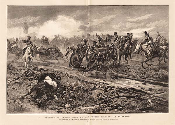 Capture of French Guns by the Union Brigade at Waterloo