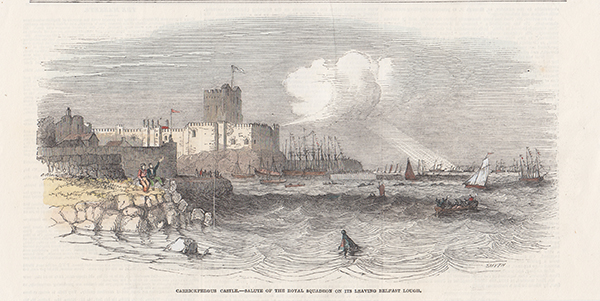 Carrickfergus Castle - Salute of the Royal Squadron on its leaving Belfast 