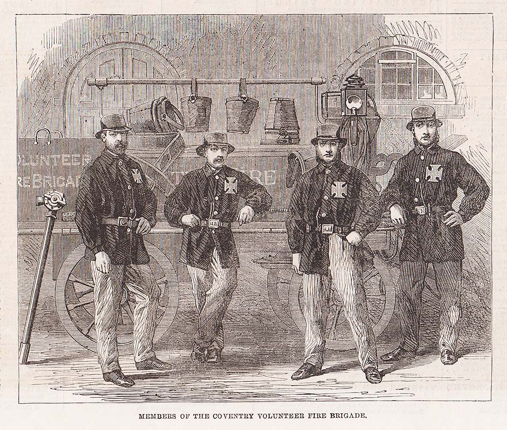 Members of the Coventry Volunteer Fire Brigade.