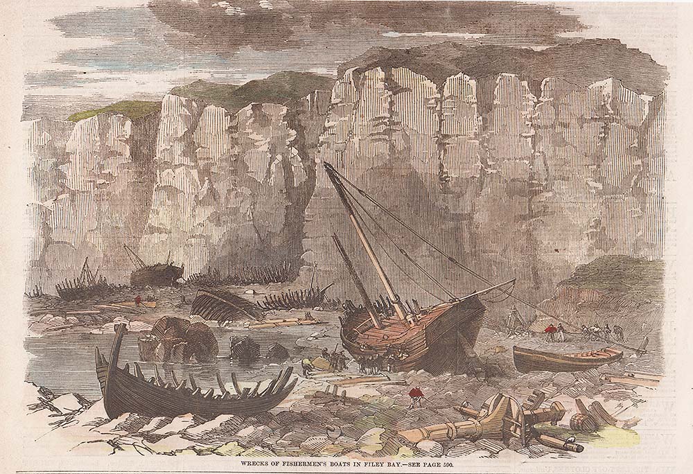 Wrecks of Fishermen's Boats in Filey Bay