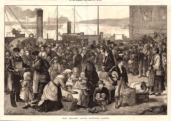 Irish Emigrants leaving Queenstown Harbour