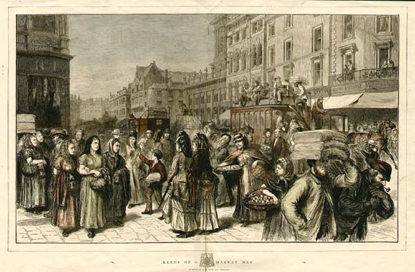 Leeds on a Market Day - A sketch in Boar Lane and Briggate