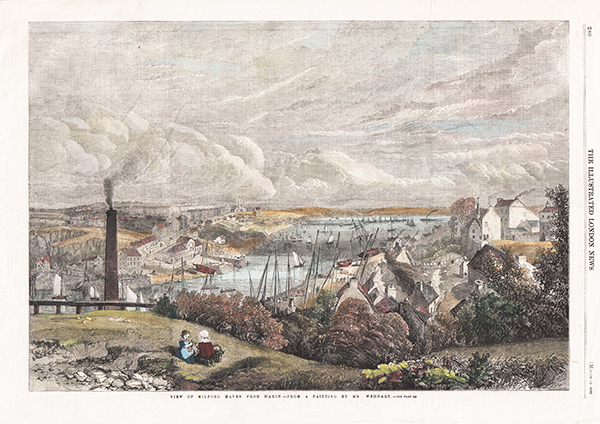 View of Milford Haven from Hakin - From a painting by Wenhart 