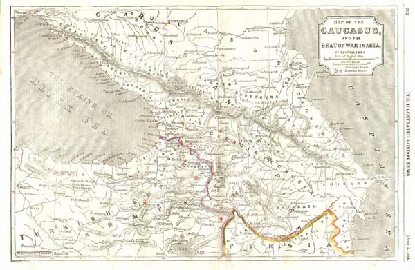 Map of the Caucasus and the Seat of War in Asia