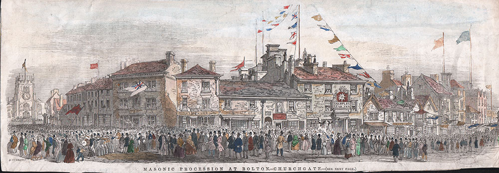 Masonic Procession at Bolton - Churchgate