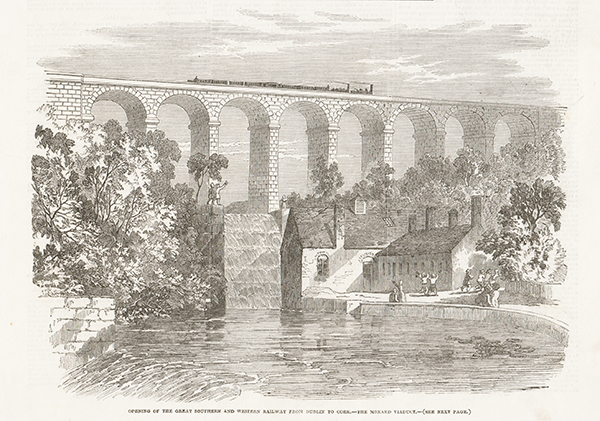 Opening of the Great Southern and Western Railway from Dublin to Cork - The Monard Viaduct 