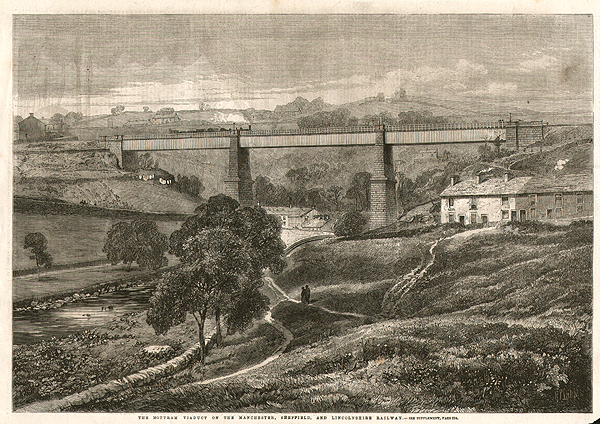 The Mottram Viaduct on the Manchester Sheffield and Lincolnshire Railway