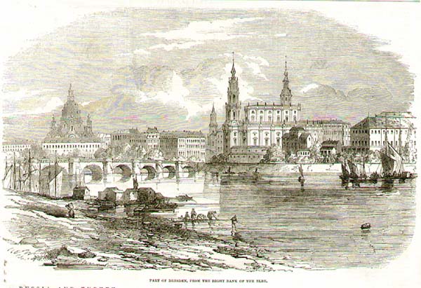 Part of Dresden from the Right Bank of the Elbe