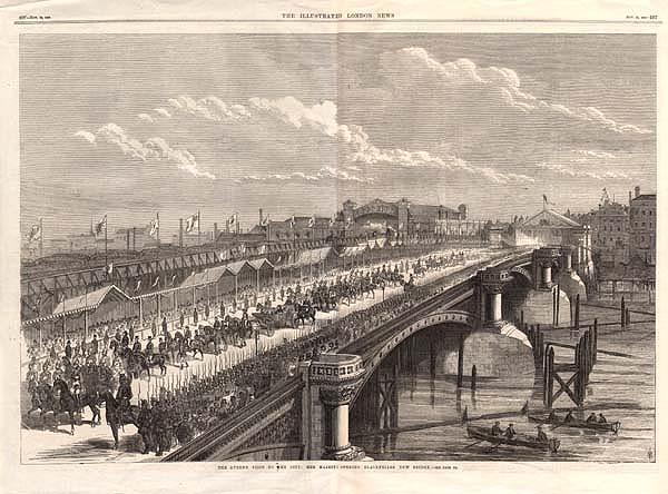 The Queen's visit to the City  :  Her Majesty opening Blackfriars New Bridge