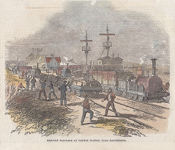 Railway Blockade at Clifton Station near Manchester