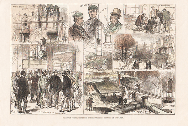 The Great Colliery Explosion in Monmouthshire : Sketches at Abercarne 