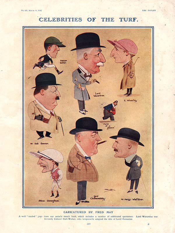 Celebrities of the Turf  -  Caricatured by Fred Muray