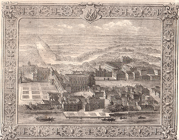 Whitehall as it appeared before the fire of 1691