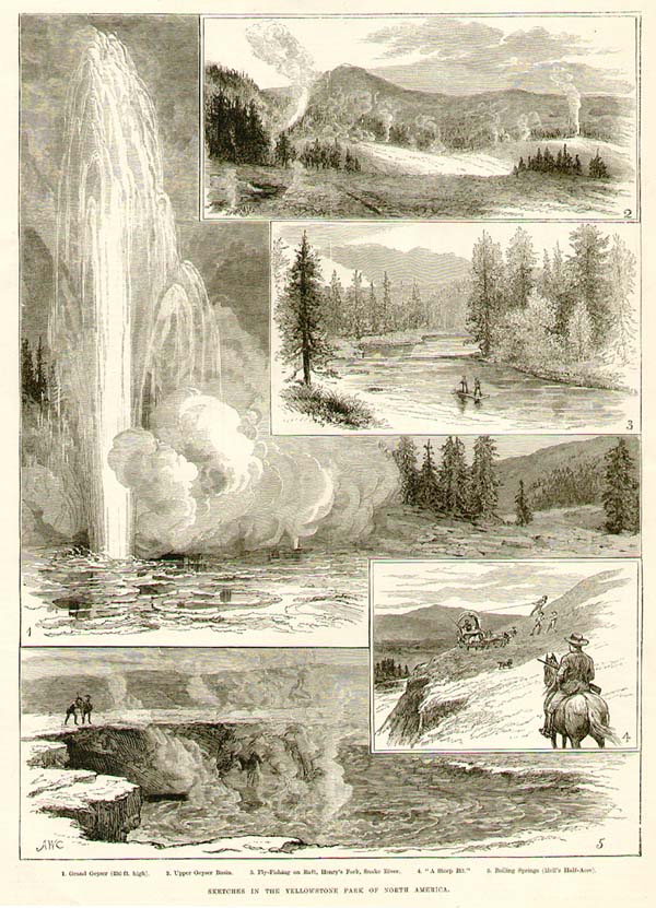 Sketches in the Yellowstone Park of North America.