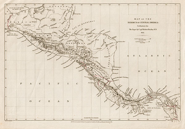 Map of the Isthmus of Central America
