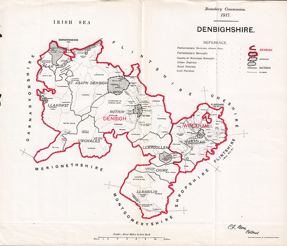 Boundary Commission 1917  -  Denbighshire