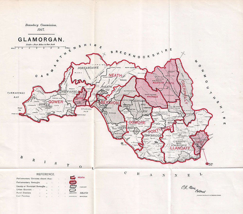 Boundary Commission 1917  -  Glamorgan