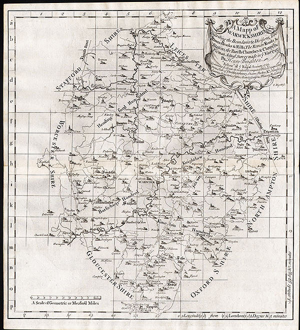 A Mapp of Warwickshire - Henry Beighton