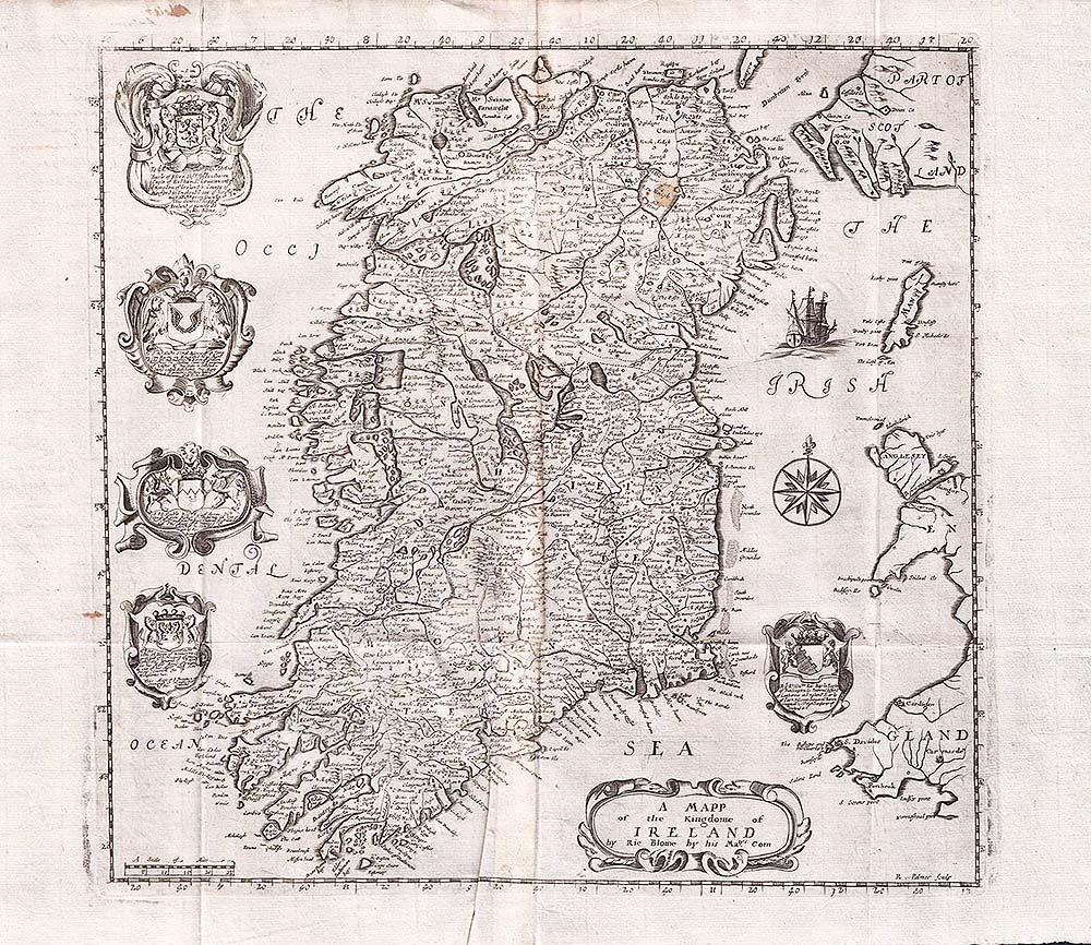 Richard Blome  -  A Mapp of the Kingdom of Ireland