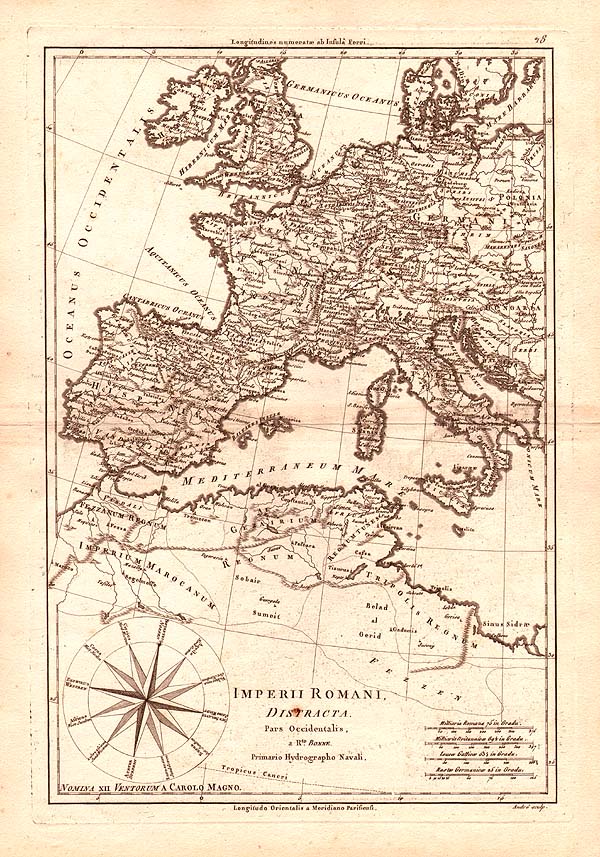 Rigobert Bonne  - Imperii Romani Distracta pars Occidentalis