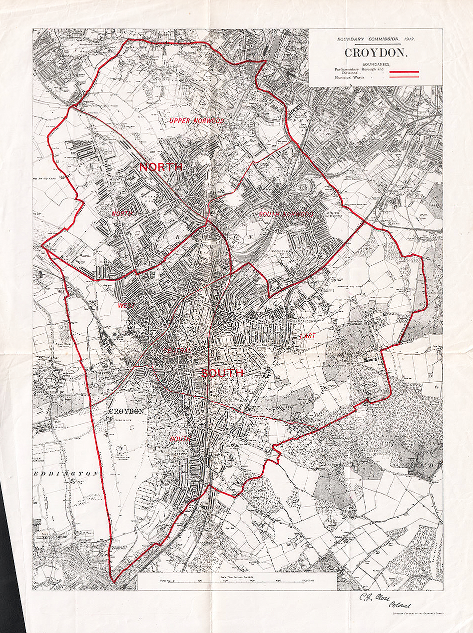 Croydon  -  Boundary Commission 1917