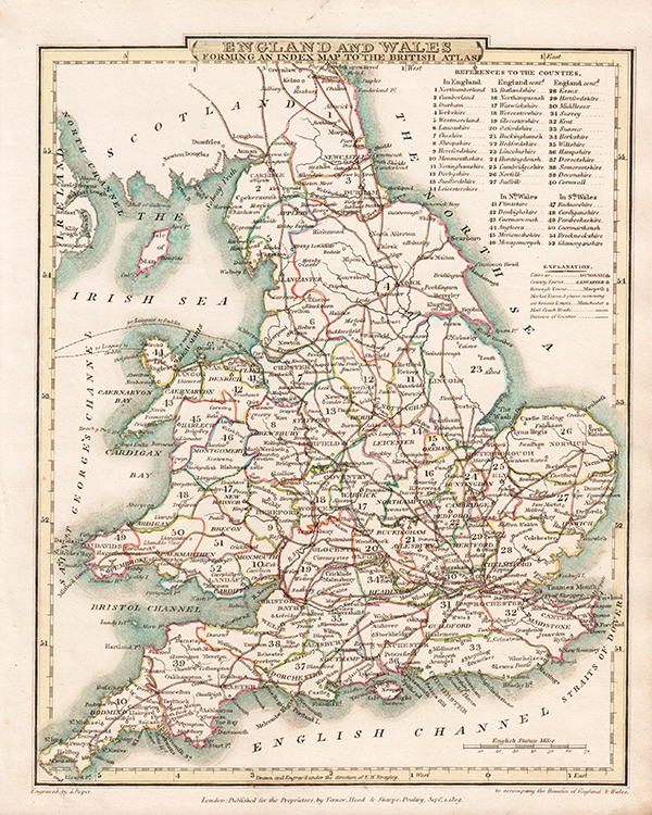 Cole & Roper  -  England and Wales Forming an Index Map to the British Atlas
