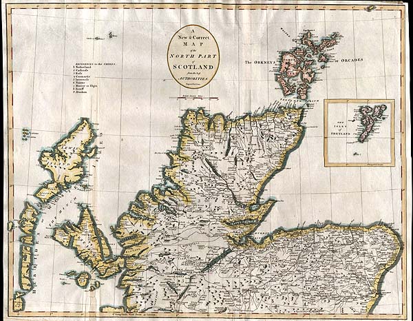 A New and Correct Map of the North Part of Scotland from the Best Authorities  -  John Cary