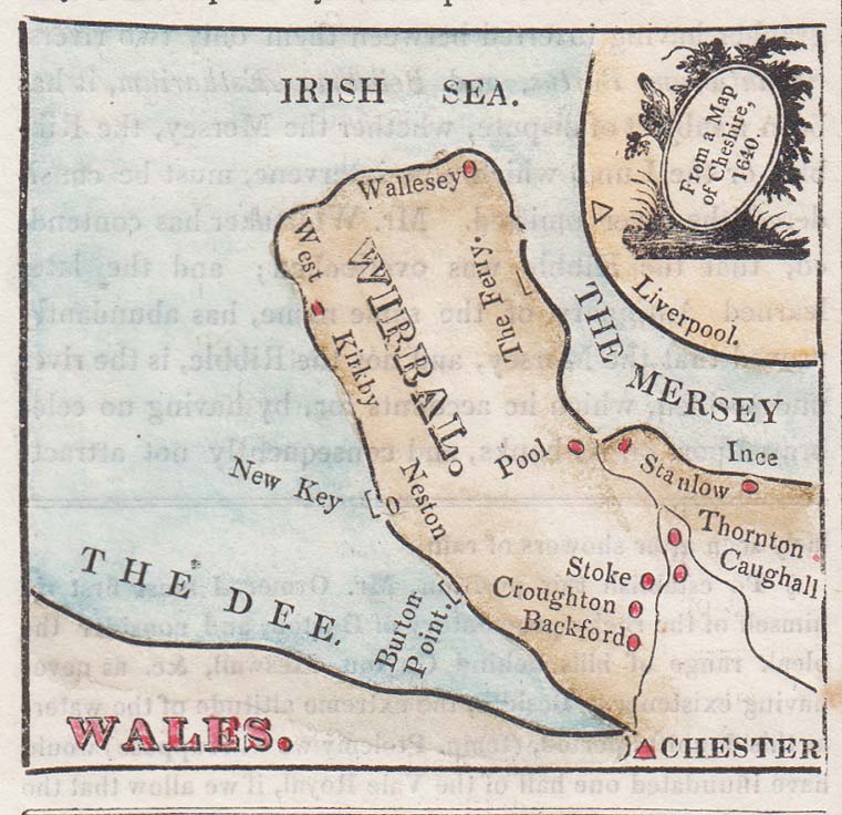 From a Map of Cheshire 1640
