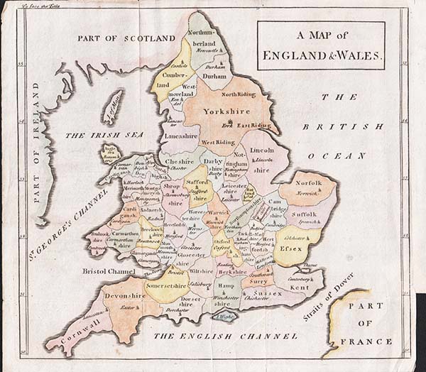 A Map of |England & Wales  -   Robert Dodsley and John Cowley