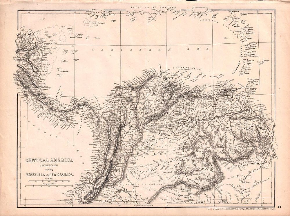 Central America (Southern Part) including Venezuala and New Granada.