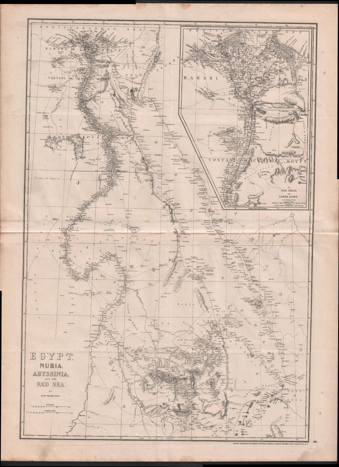 Edward Weller.  F.R.G.S.  -  Egypt, Nubia, Abyssinia and the Red Sea. 