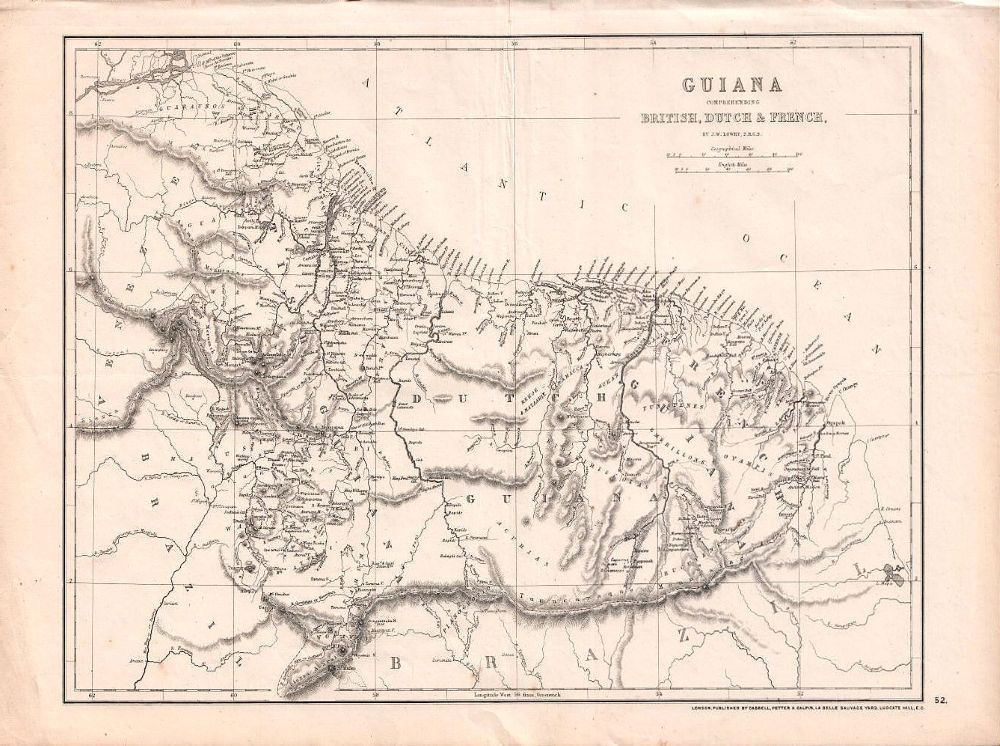 J. W. Lowry  F.R.G.S. - Guiana comprehending British, Dutch and French.