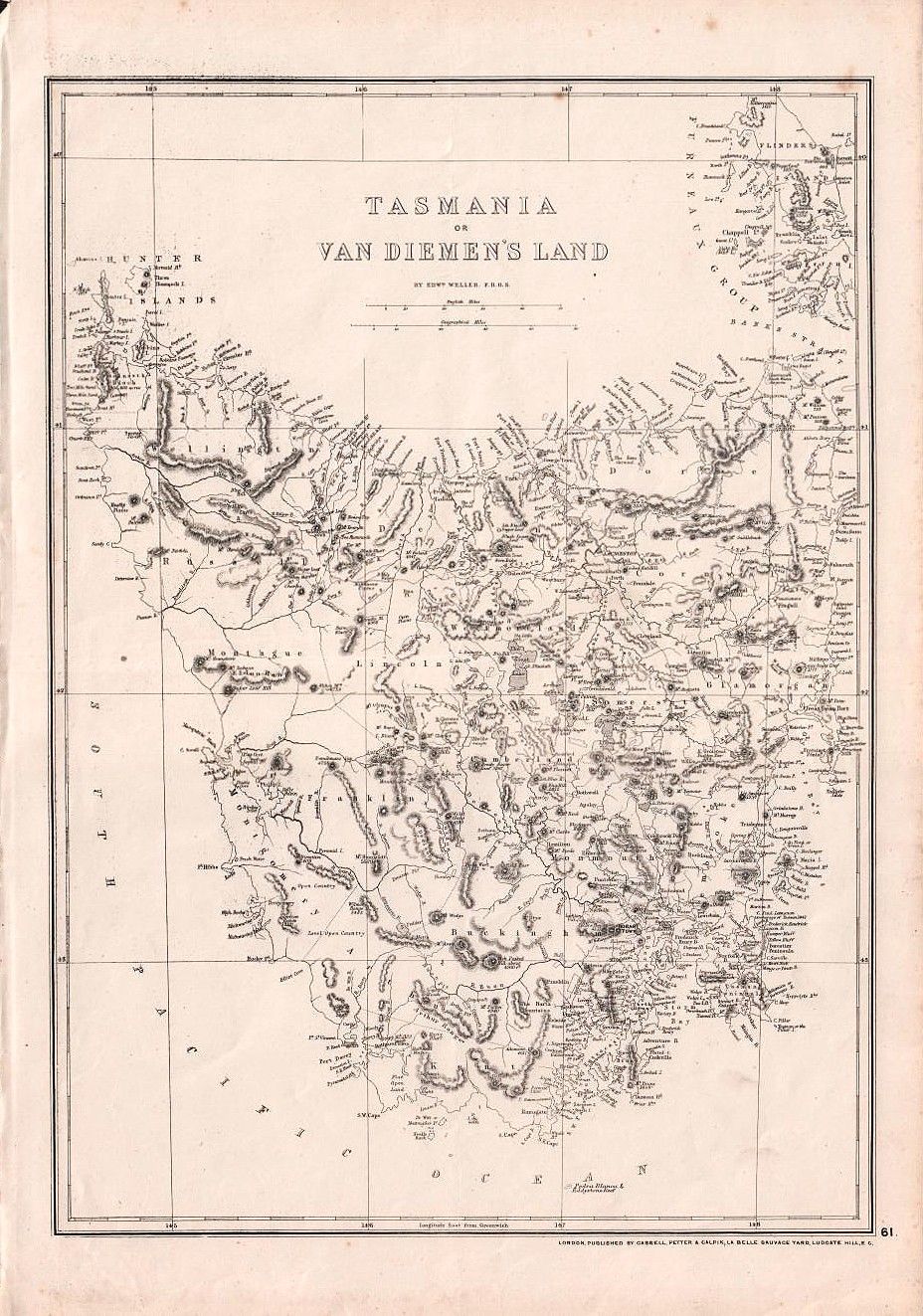 Edward Weller F.R.G.S. - Tasmania or Van Diemen's Land.